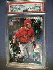 BRANDON MARSH 2019 Bowman Chrome Scouts' Top 100 Atomic Refractor PSA GEM MT 10
