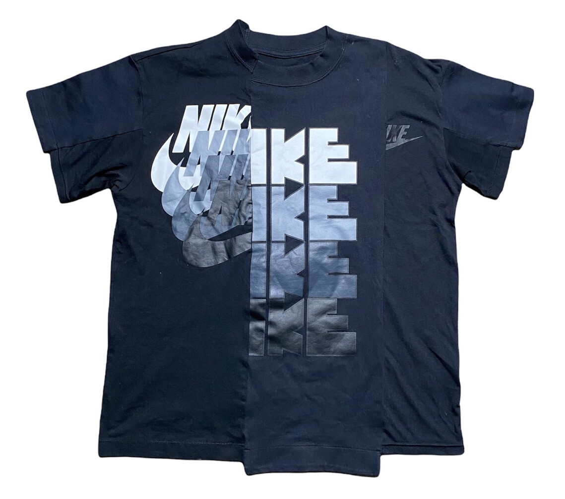SACAI X NIKE T shirt uomo Nike X Sacai piccola rara nera usata