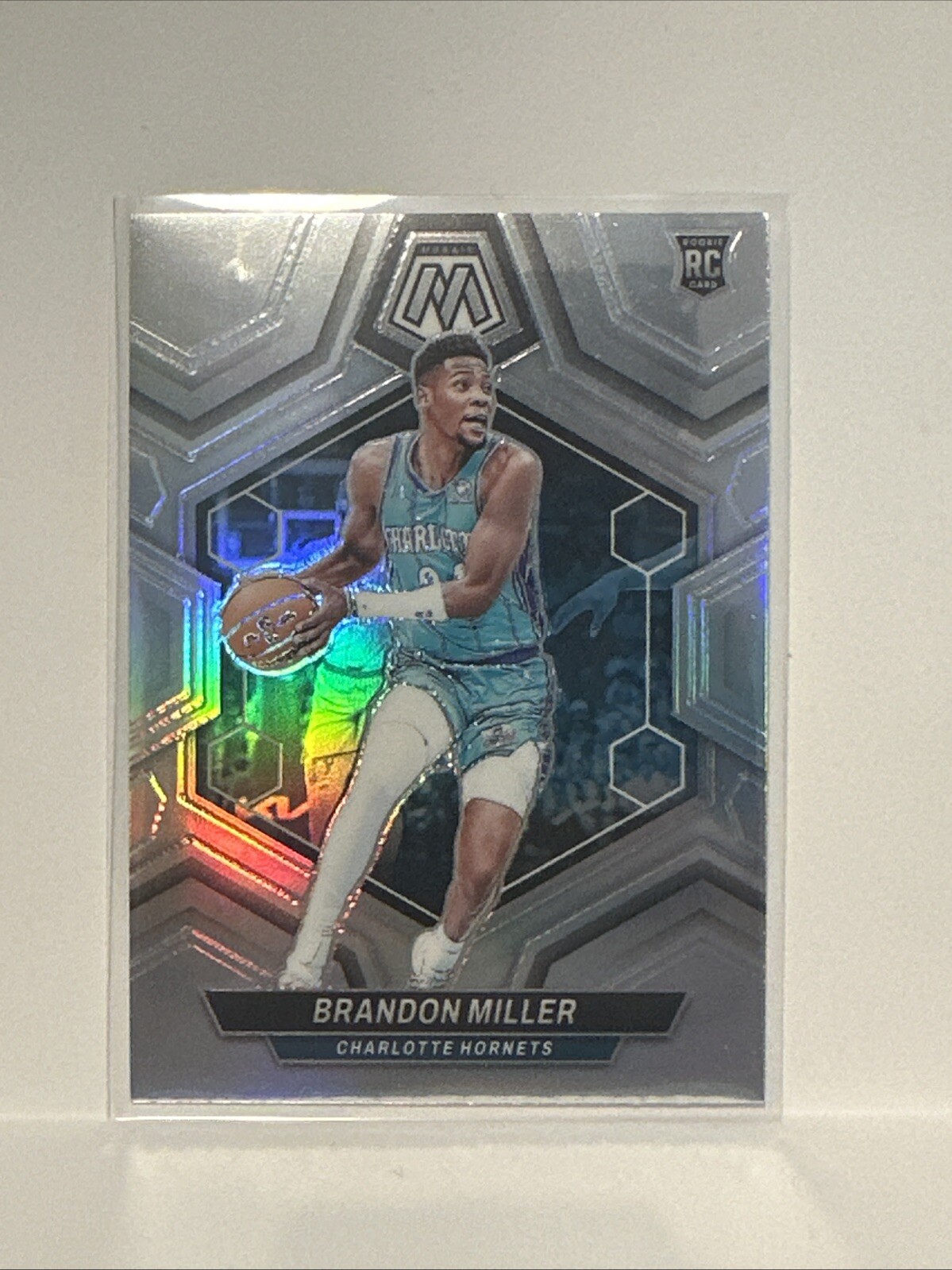 2023-24 Mosaic Silver Prizm #202 Brandon Miller (RC) Rookie Hornets