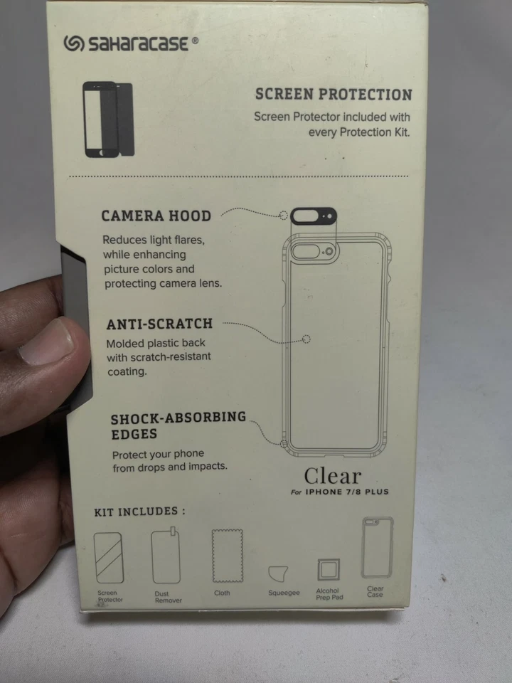 SaharaCase - Clásico iPhone 7/8 Plus con Kit de Protección Móvil Vidrio Templado Foto 4 de 4