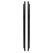 Sound Town 2-Pack 18U Steel Rack Rails, with Black Powder Coated Finish and S...