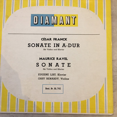 FRANCK / RAVEL - Sonaten Violine/Klavier: List / Renardy (DIAMANT BL 742 / NM)