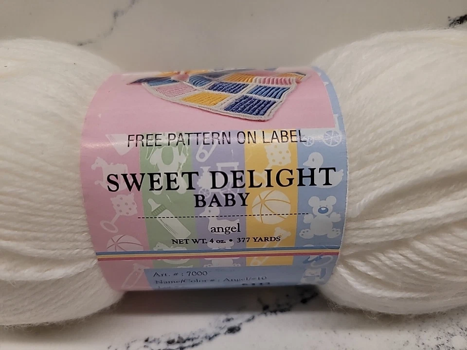 Hilo Baby Bee Sweet Delight Baby Angel blanco 4 oz madeja #3 peso Foto 2 de 4