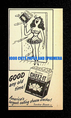 Cheez-It Cheese Crackers Sunshine Biscuits 1952 Trade Print Magazine Ad Clipping