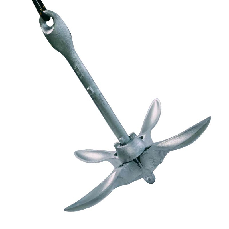Galvanized 1.5 Kg Anchor For Canoe Kayak Raft Boat Sailboat Fishing Accessories