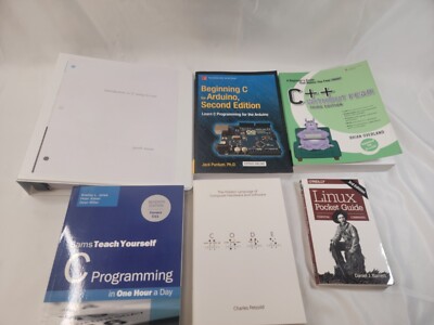 Lot of 6 Vintage C and C++ Computer Programming Language/Reference Books