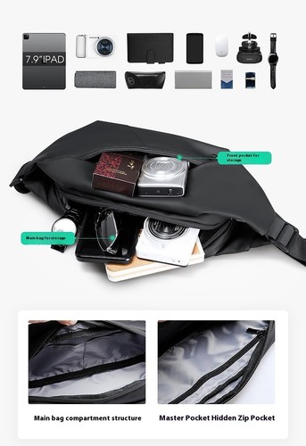 MARK RYDEN Men Waterproof Anti Theft Shoulder Bag Chest Travel Crossbody Bag AU - Picture 9 of 21