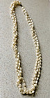 VINTAGE PEARL & GOLD TONE 29" TWISTED 3 STRAND LIGHT WEIGHT NECKLACE — photo 1
