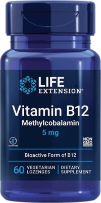 Life Extension, Vitamin B12 Methylcobalamin, 5mg, 60 Veg. Lutschtabletten