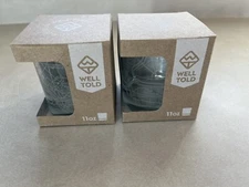 Well Told 11 Oz. Rocks Glass Dallas TX City Map Brand New In Box Set Of 2 Pics!