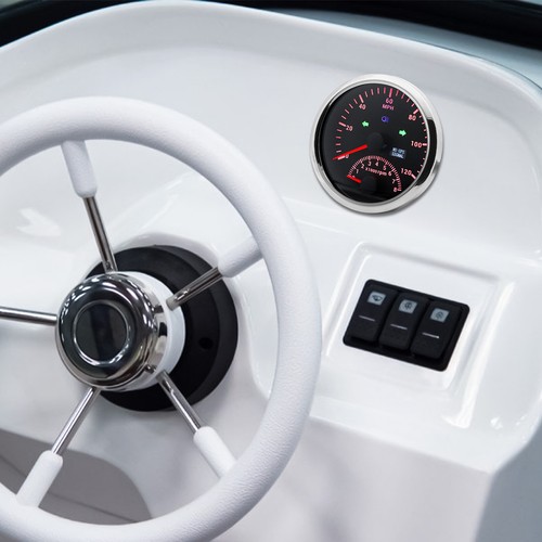 85mm GPS Speedometer 120MPH With Tachometer& 52mm Fuel Oil Temp Volt with Sensor - Picture 10 of 23