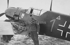 WW2 PICTURE PHOTO GERMAN LUFTWAFFE MESSERSCHMITT ME 109 ME-109 PILOT 6423