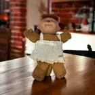 1983 Vintage Cabbage Patch Kids Koosas Brown Cat Hair Doll Figure - 15" Height