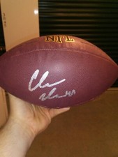 Christian Miller Carolina Panthers Signed Wilson NFL Football Alabama
