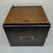 1950s Barnett  Jaffe Baja 35mm Slide Case Tweed Leather 2 Sided