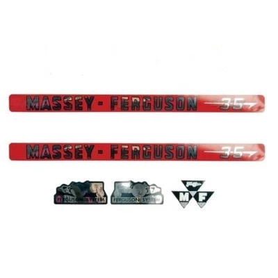 Massey Ferguson 35 Tractor Bonnet Decal Set