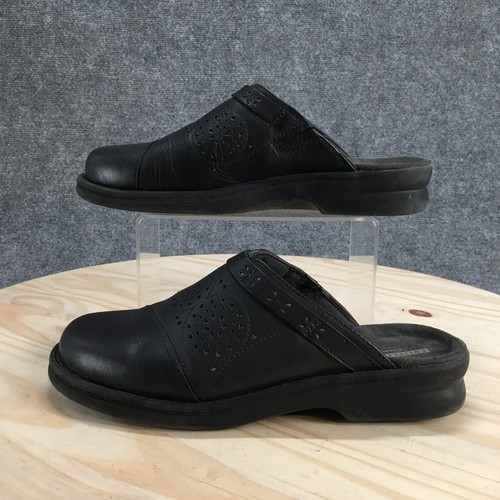 Clarks Shoes Womens 10 Wide Patty Renata Clog Black Closed Toe Casual 26136323