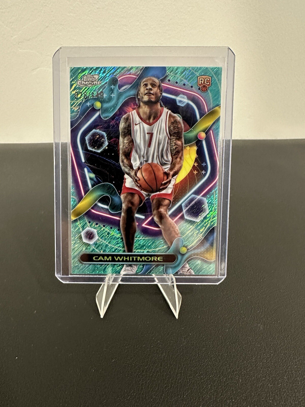 2023-24 Topps Cosmic Chrome Cam Whitmore Rookie Aqua Equinox /149 Houston Rocket