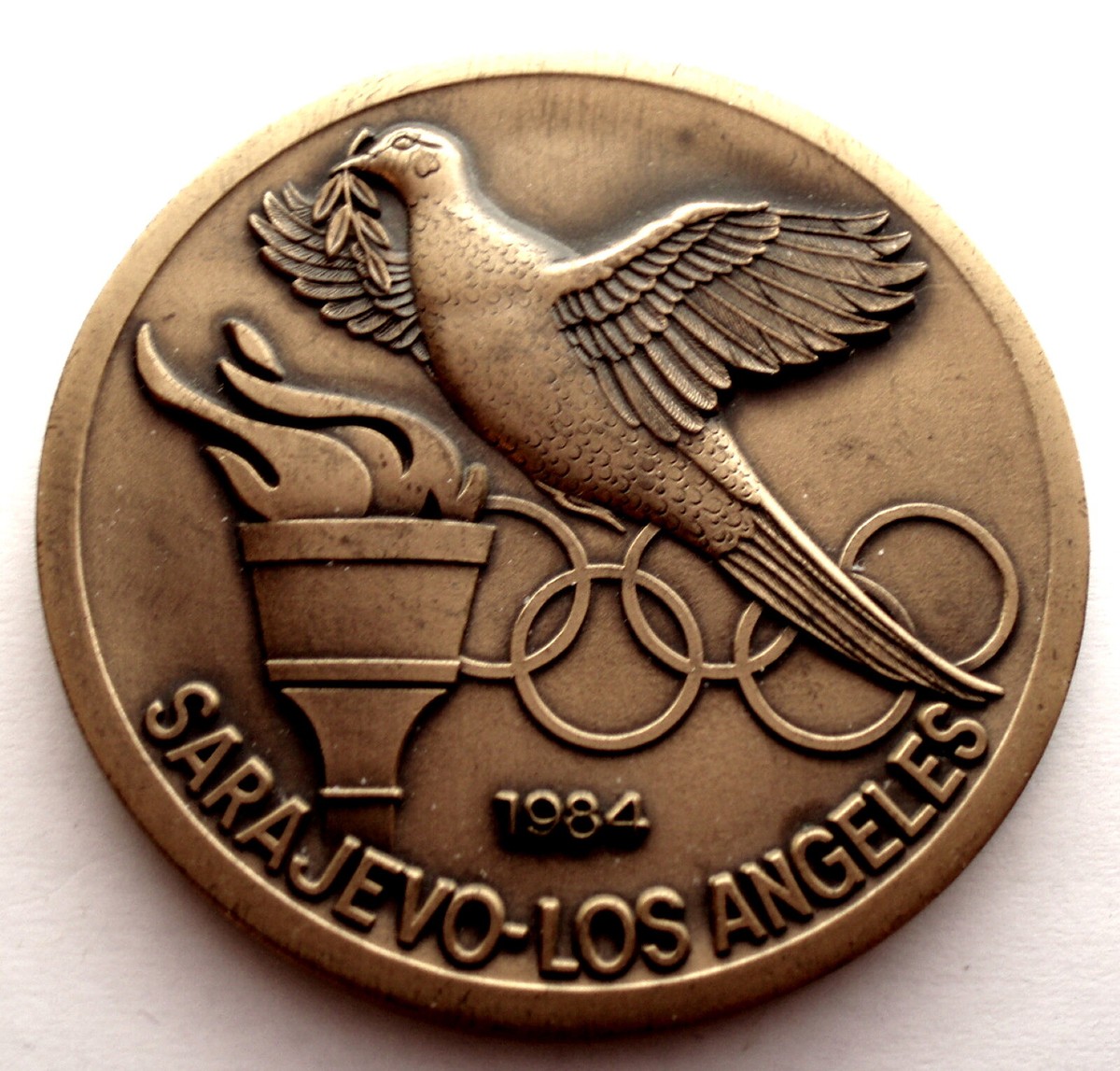 YUGOSLAVIA, SARAJEVO - LOS ANGELES 1984 Olympic Games Medal 64.5mm