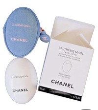 CHANEL LA CR ME MAIN Hand Cream Moisturizer 1.7 fl oz with denim pouch.