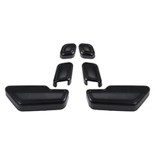  6pcs Inner Door Seat Adjust Button Switch Cover Decor for Mercedes Benz Black