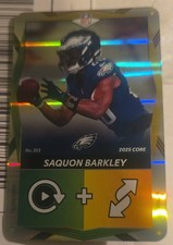 2025 Uno Elite Saquon Barkley Green Yellow Foil