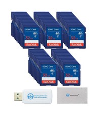 SanDisk 32GB SDHC Card 50 Pack Class 4 Memory Cards SDSDB-032G-B35 Bundle w...