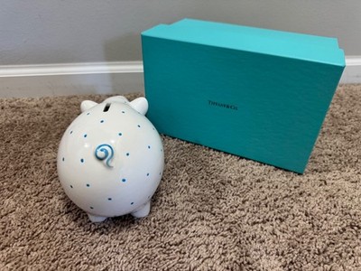 Tiffany & Co. ピギーバンク Vintage Tiffany & Co. Piggy Bank. Blue. Gift but never used. In