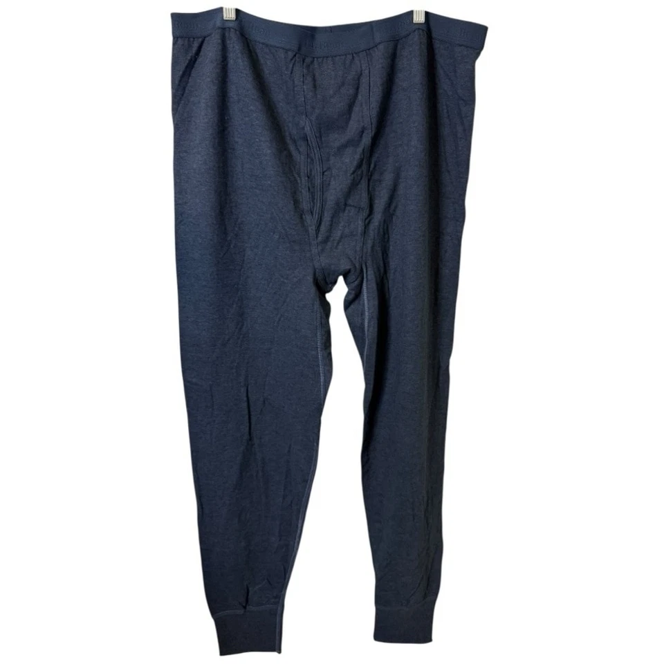 L.L. Bean 2XL Wool Blend Thermal Base Layer Pants Navy Vintage Canada Outdoor - Image 2 of 4
