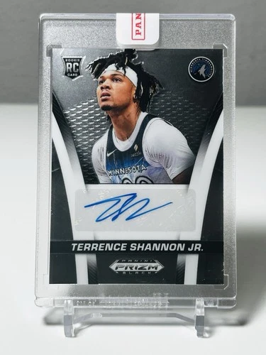 2024 PRIZM BLACK TERRANCE SHANNON JR AUTO FLASHBACK SIGNATURES TIMBERWOLVES RC