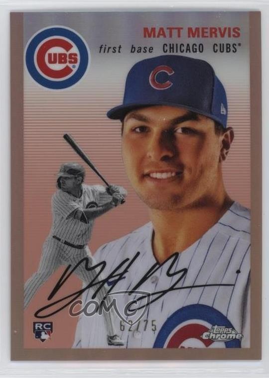 2023 Topps Chrome Platinum Anniversary 62/75 Matt Mervis #139 Rookie RC g6p