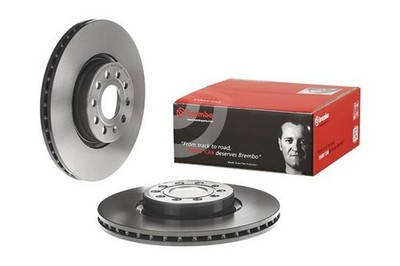 2x BREMBO Bremsscheibe PRIME LINE - UV Coated 09.9772.11 für AUDI VW A1 SEAT TT