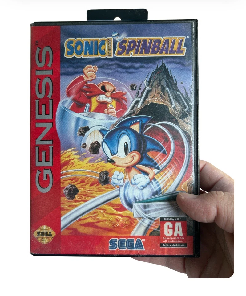 1993 Sega Genesis Sonic The Hedgehog Spinball Complete Manual Poster UNTESTED - Image 2 of 4