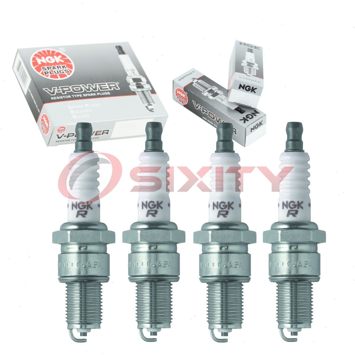 4 pc NGK 6427 BPR6EY V-Power Spark Plugs for W20EXR-U LP20R-U F6RF E3.22 dw