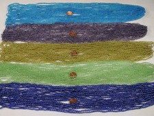 55 - 60 Strands Assorted Colors 4mm x 5mm Oval Glass Beads 2nd Quality  Y-3 