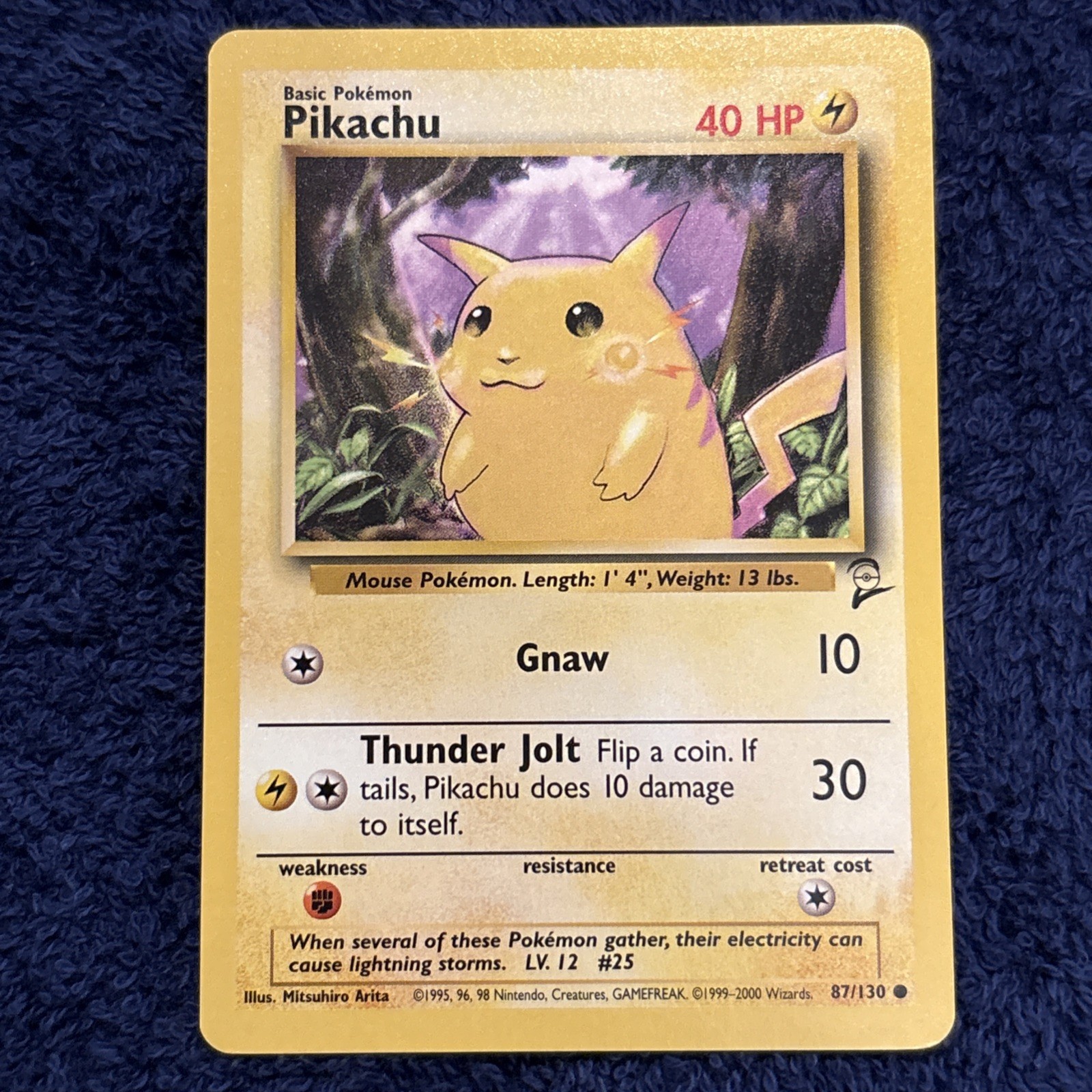 Pikachu 87/130 - Base Set 2 - WoTC Pokemon Card - Near Mint (NM)