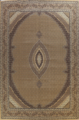 Geometric Traditional Mahi Oriental Area Rug Palace Size Brown Carpet 13x17