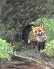 The Fox’s Den  by The Artist: Chris Jensen, Original Pastel Art. cjsscreen9 