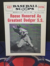 1961 Nu-Cards Baseball Scoops - Pee Wee Reese #437 Nm-Mt