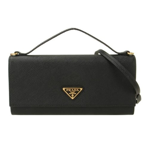 Prada Shoulder Strap Saffiano Wallet 156517352