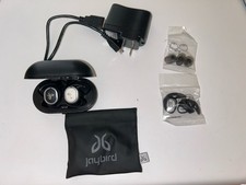 Jaybird Run True Wireless Headphones Earbuds  Charging Case Black/White- Works