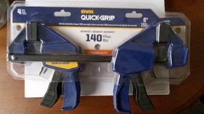 Irwin Quick-Grip 4 Piece 6'' 140 Lbs.