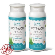 AOAO Baby Powder Orange 2 Pack 3.5oz Talc-Free