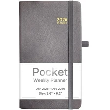 2026 Planner, Weekly ＆ Monthly Planner 2026, Jan 2026 – Dec 2026, 2026 Grey