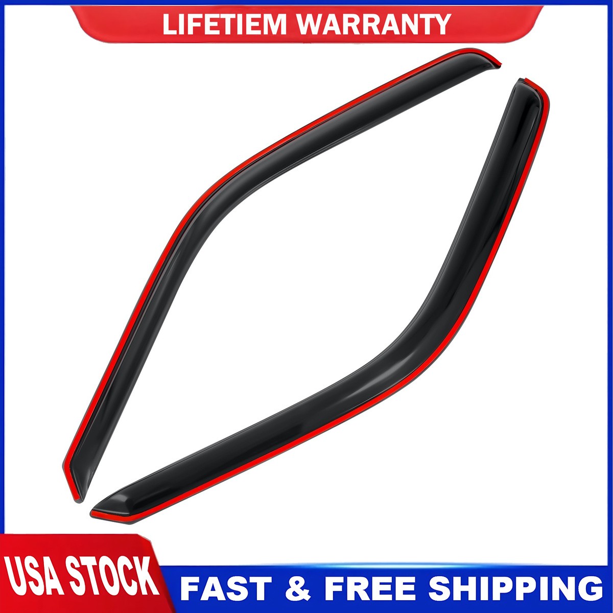 Rain Guards Vent Visors In-Channel Mount for Dodge Ram 94-02 1500 2500 3500 Set