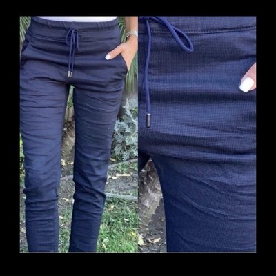 Bevy Flog Shely Navy Blue Jogger Pants Size 25 FLOG Cotton