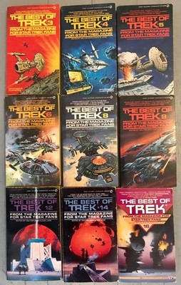lot of 9 Best of ( Star ) Trek paperback books #3,4,5,6,8,9,12,14 & 16 / 1981-91