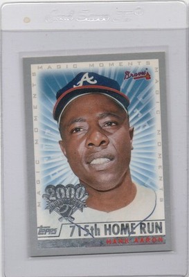 2000 TOPPS OPENING DAY #106 HANK AARON MAGIC MOMENTS 715TH HOMERUN BRAVES HOF