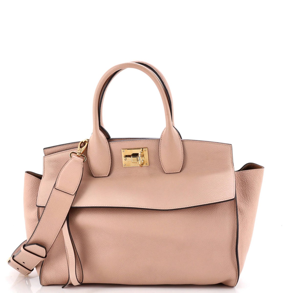 Salvatore Ferragamo Studio Satchel Leather Medium | eBay