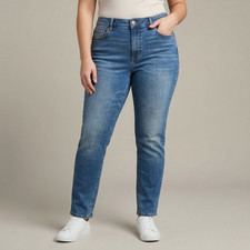 J. Jill Women's Boyfriend Straight Leg Ankle Jeans Blue Wash Coastal 10 T